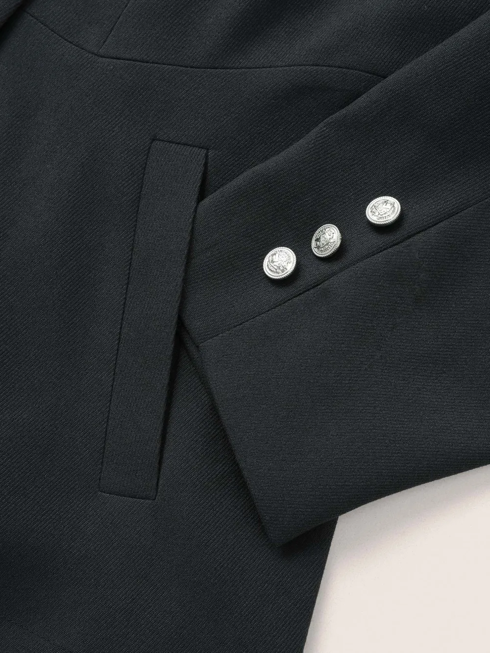 Suit Collar Double Breasted Metal Detail Blazer