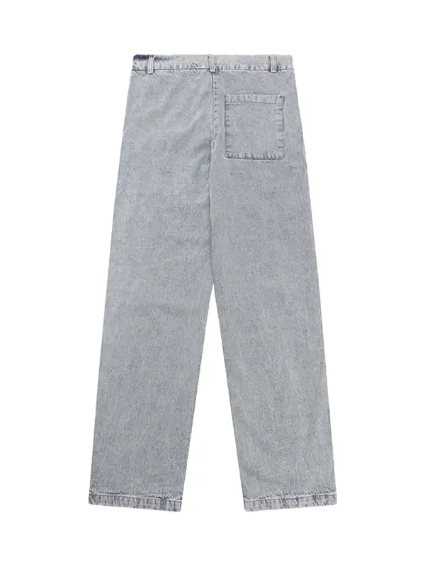 Torn Side Straps Design Sense Jeans