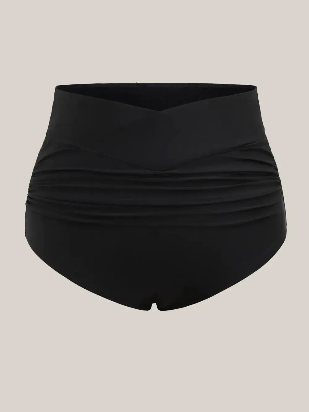 Cross High Waist Ruched Swim Bottoms