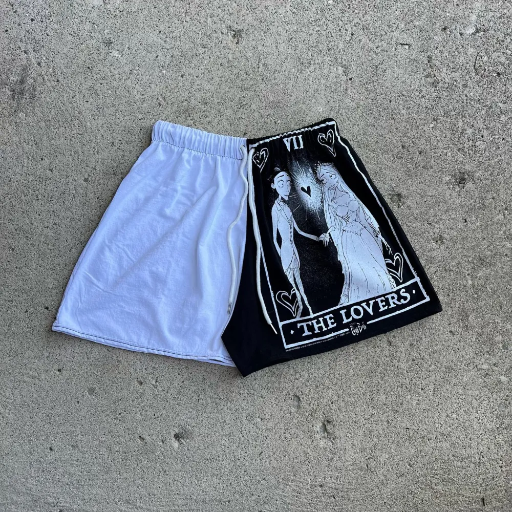 White shorts printing how perfect and cozy piece for your Halloween day