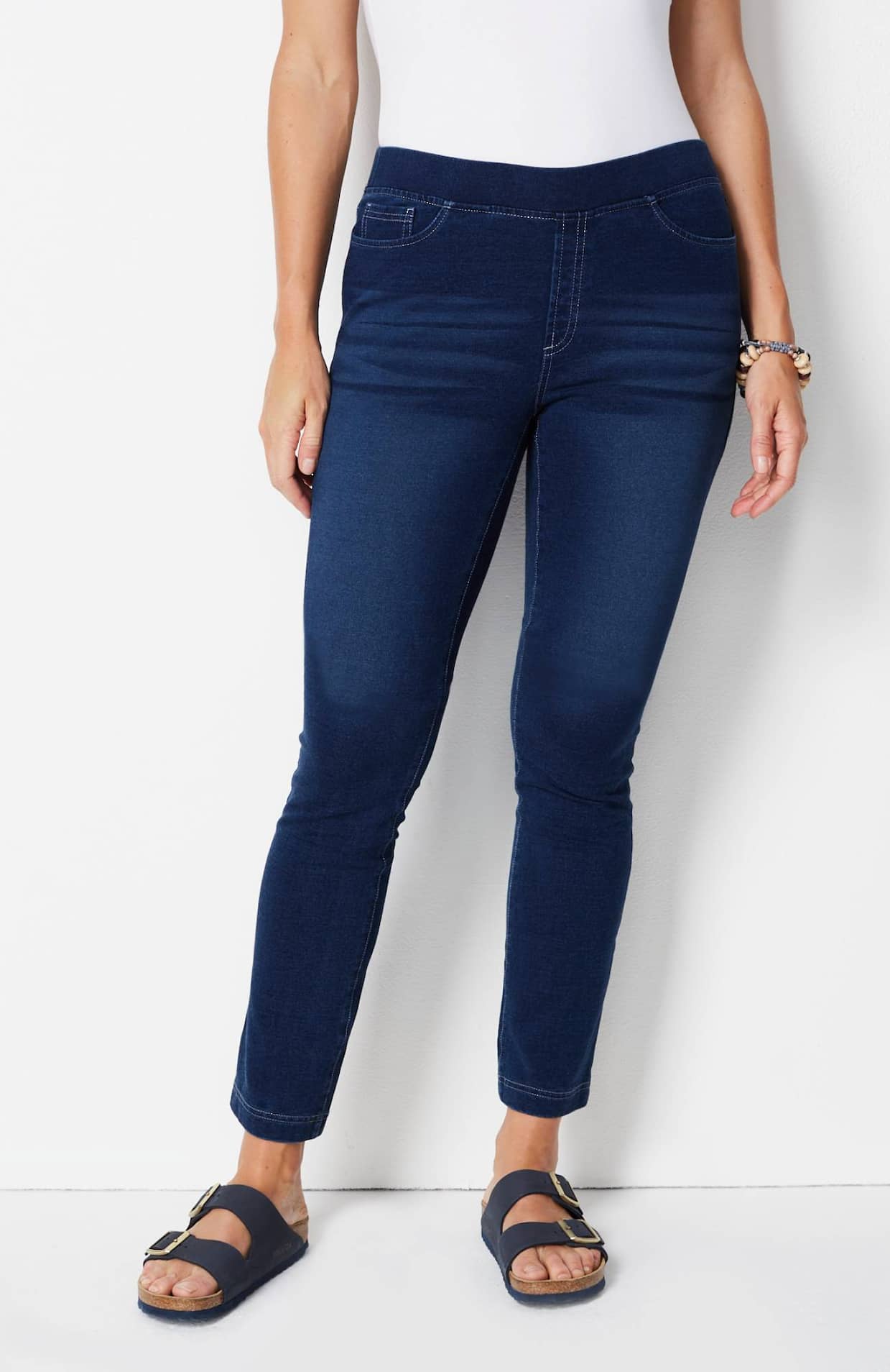 Pure Jill 5-Pocket Knit Pull-On Jeans