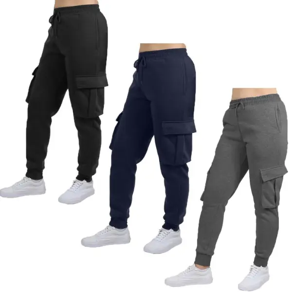 Women's Fleece Lined Cargo Jogger Sweatpants