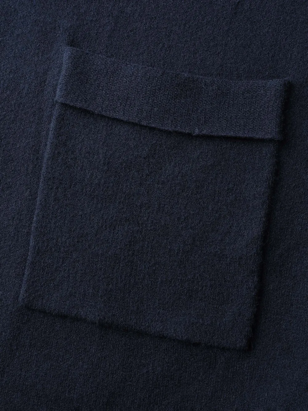 Supersoft Folded Collar Pockets Open-Front Knit Cardigan