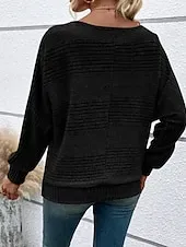 Women's Texture Blouse Blouse Plain Modern Casual Long Sleeve Crew Neck Regular Tops Daily Holiday Going out Black Wine Navy Blue Light Grey Gray Fall