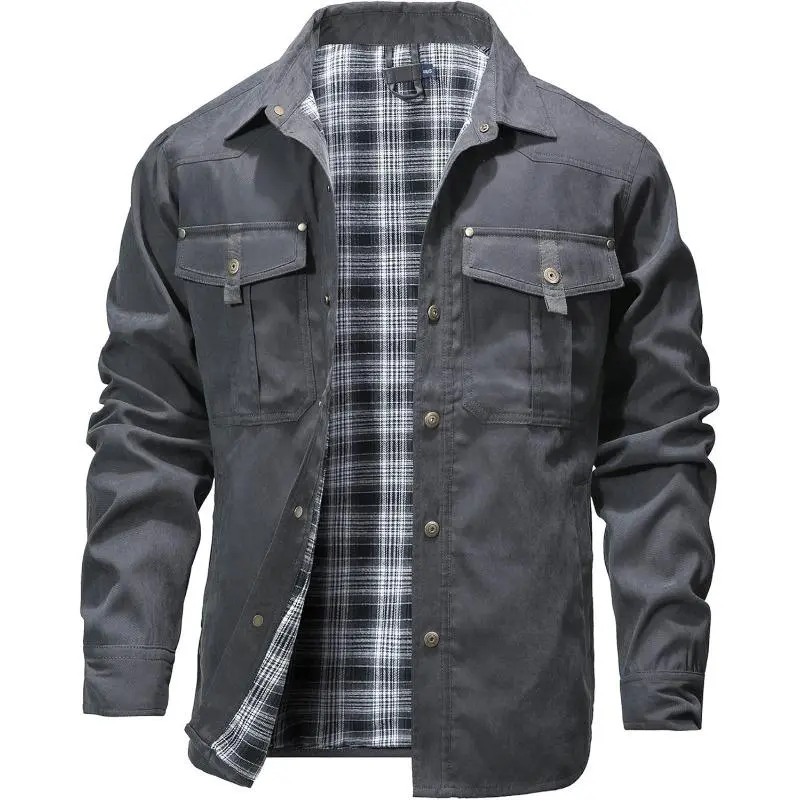 Men's Flannel Lined Smock Jacket