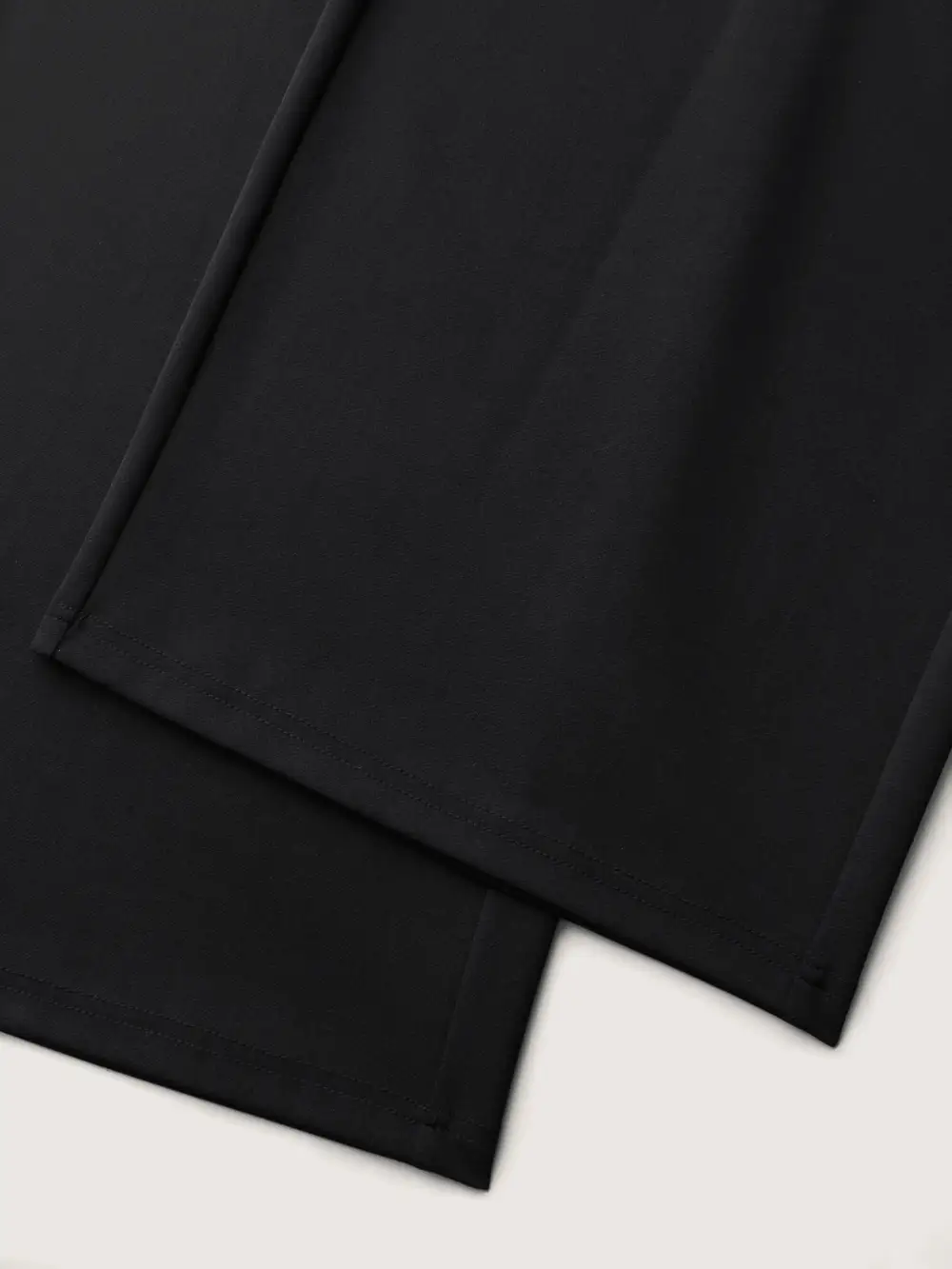 Solid Elastic Waist Pleated Wide Leg Pants