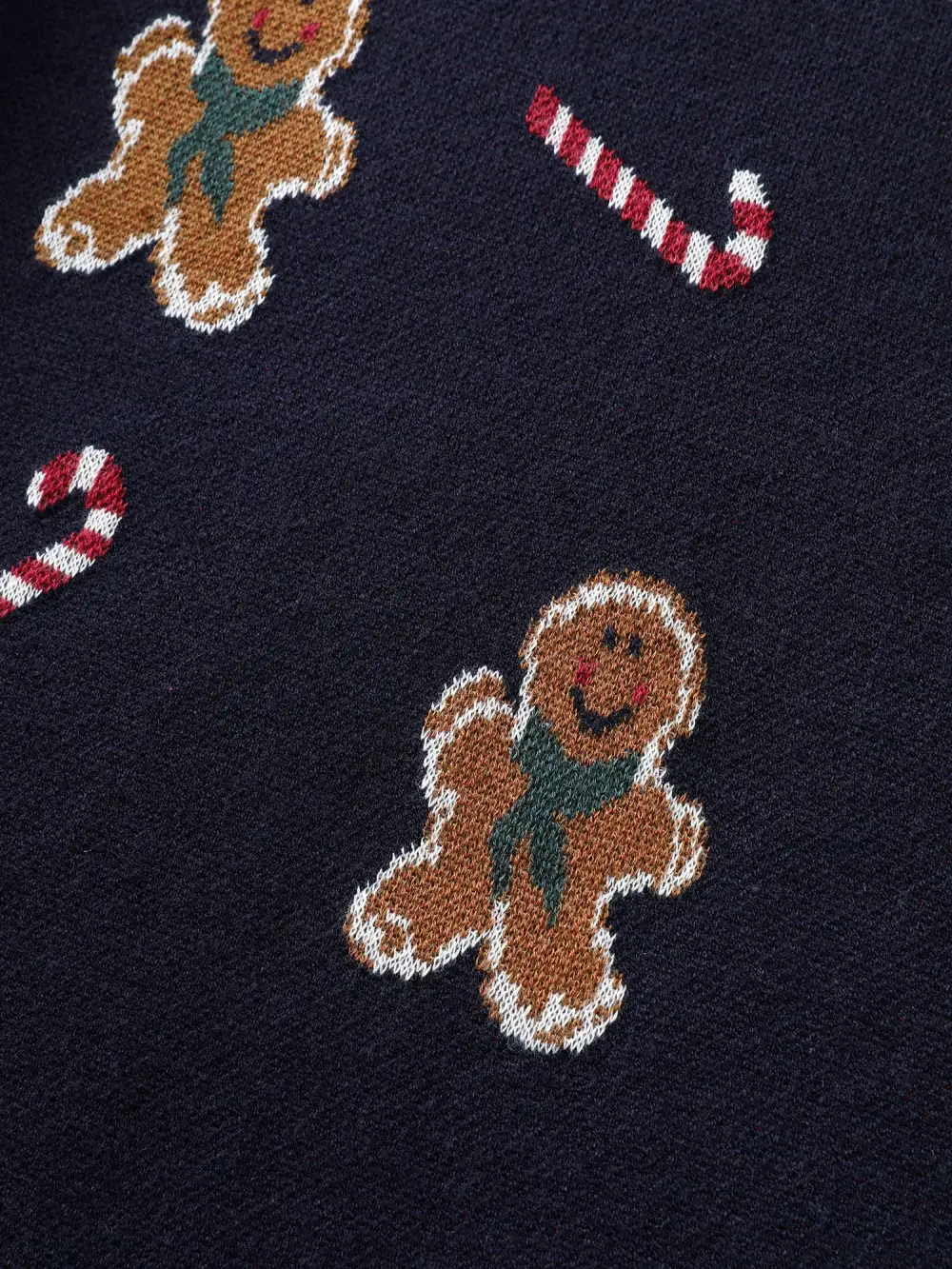 Gingerbread Holiday Jacquard Round Neck Pullover