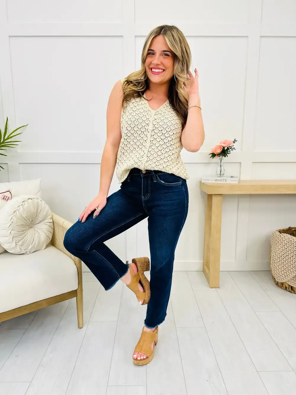 Lovervet Stay in Line Straight Leg Ankle Jeans