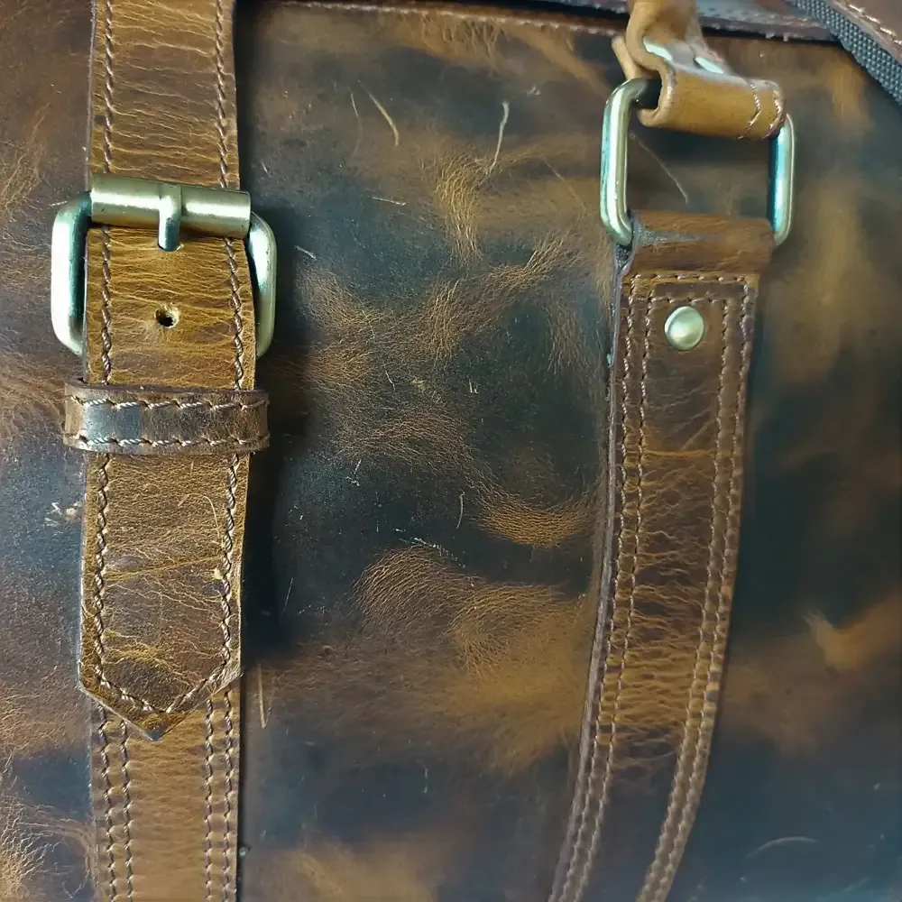 Beige Hard Wax Travel Bag