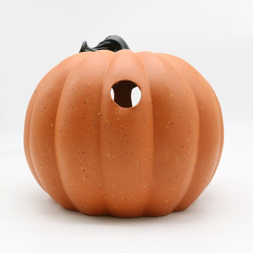 24*20cm Pumpkin Lantern Plastic Halloween Led Pumpkin Lamp Flashing Ghost Lighting Festival Park Indoor Garden Decoration New