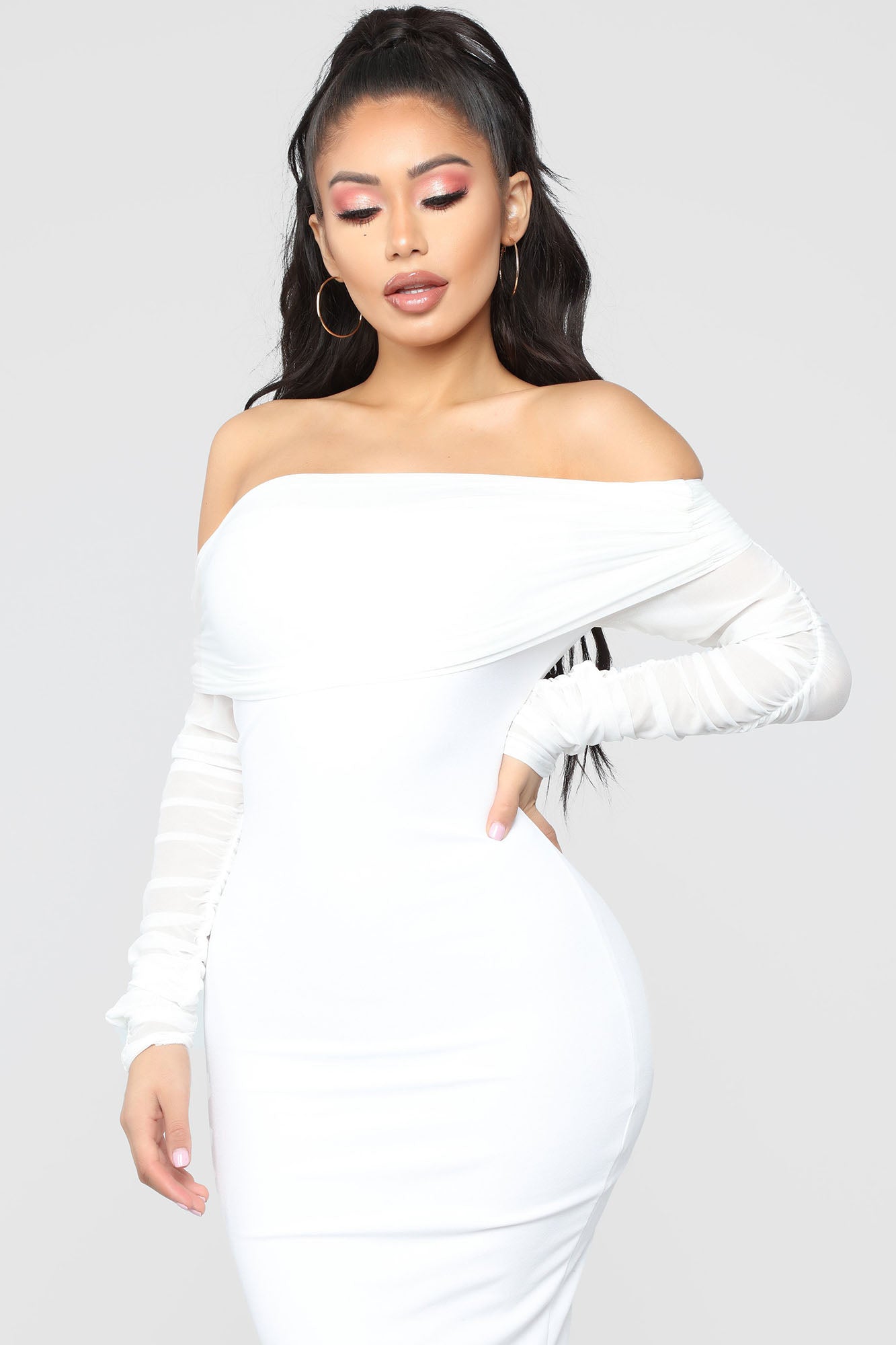 Take Me On A Dinner Date Dress - Off White
