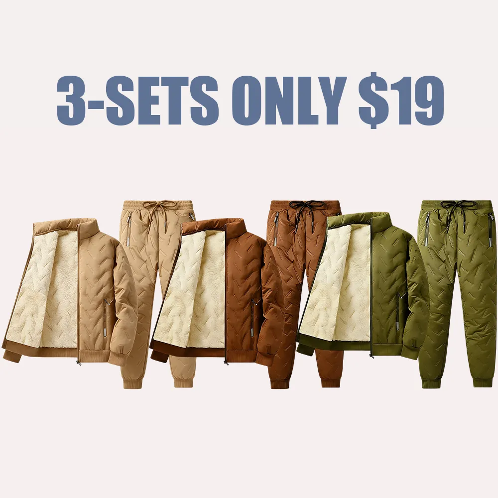 Fleece-Lined Winter Jacket-Pants Set