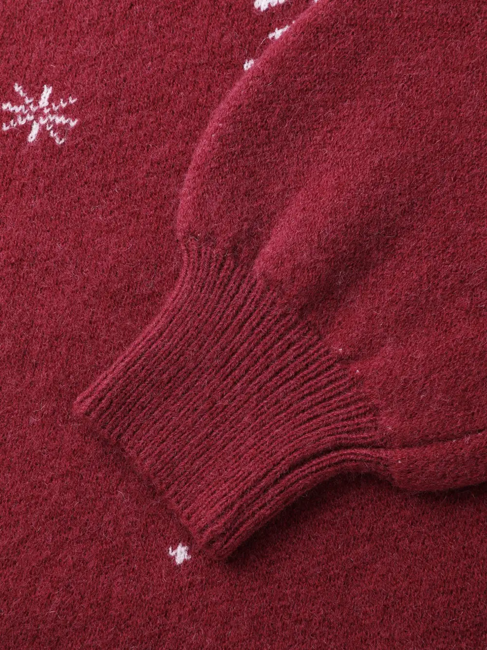 Snowflake Pattern Drop Shoulder Sweater Dress