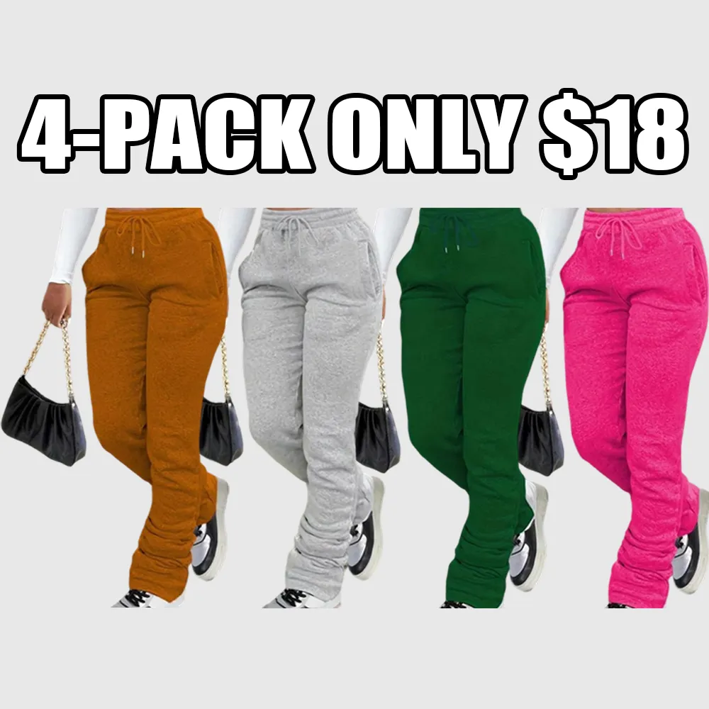 Women's Plain Drawstring Waist Sweatpants