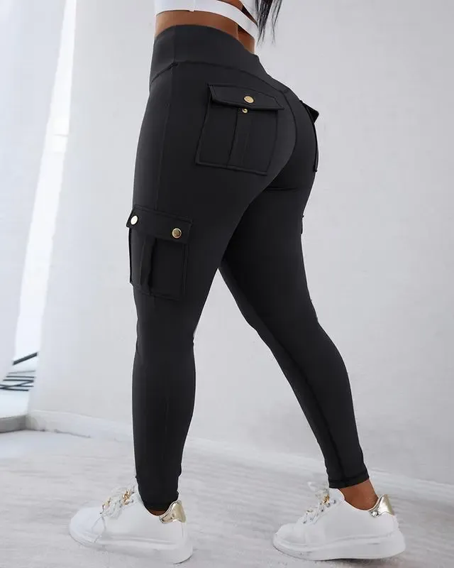 🔥Women's Pocket Sexy Stretch Leggings Fitness Track Pants