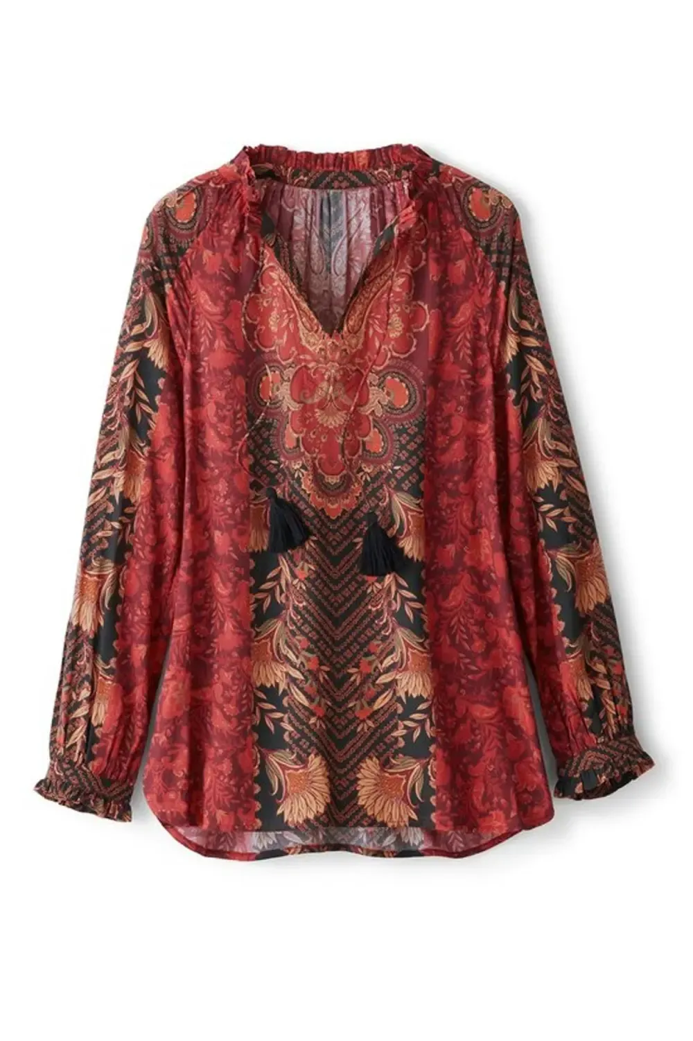 Fleur Dynasty Long Sleeve Poet Top