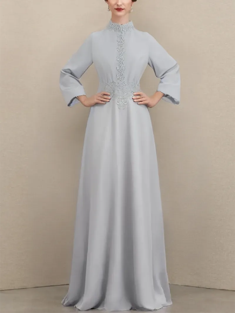 Fashion lace paneled waist dress