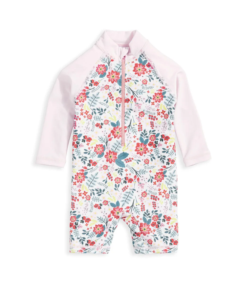 Long Sleeve Rashsuit Swimwear - Floral