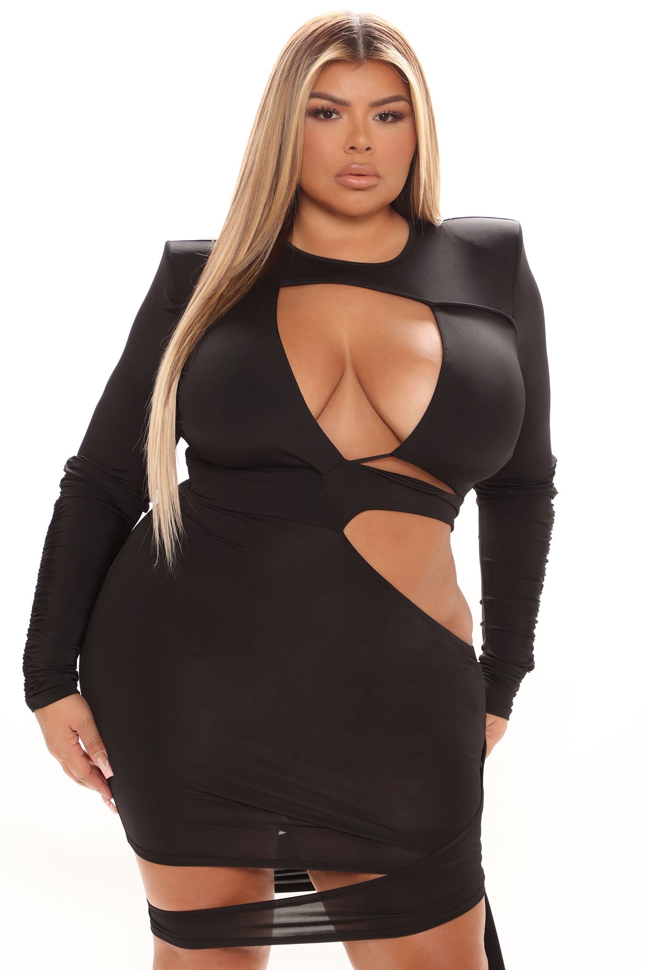 Living It Up Mini Dress - Black