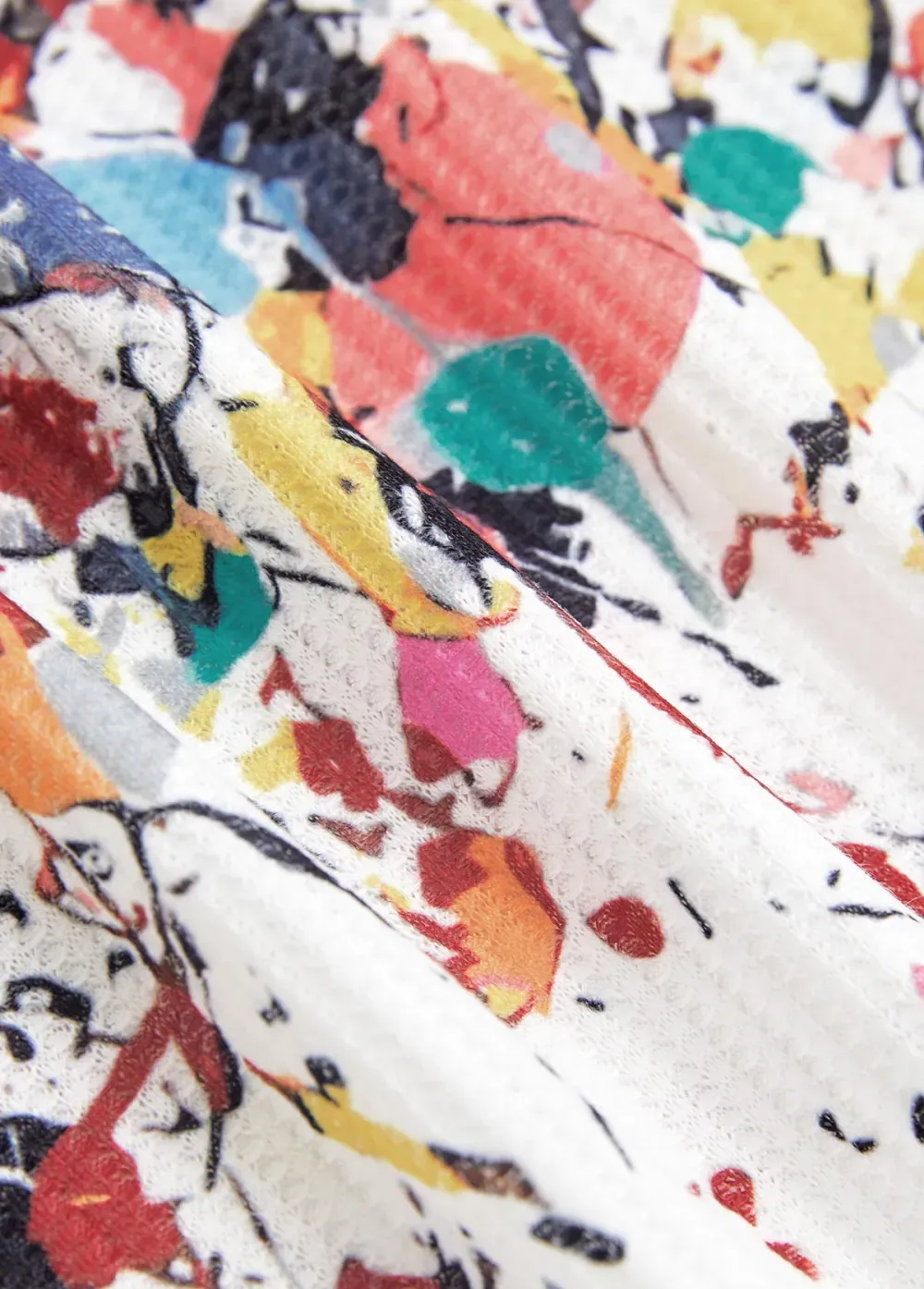 White Cut Out Ombre Long Sleeve T Shirt