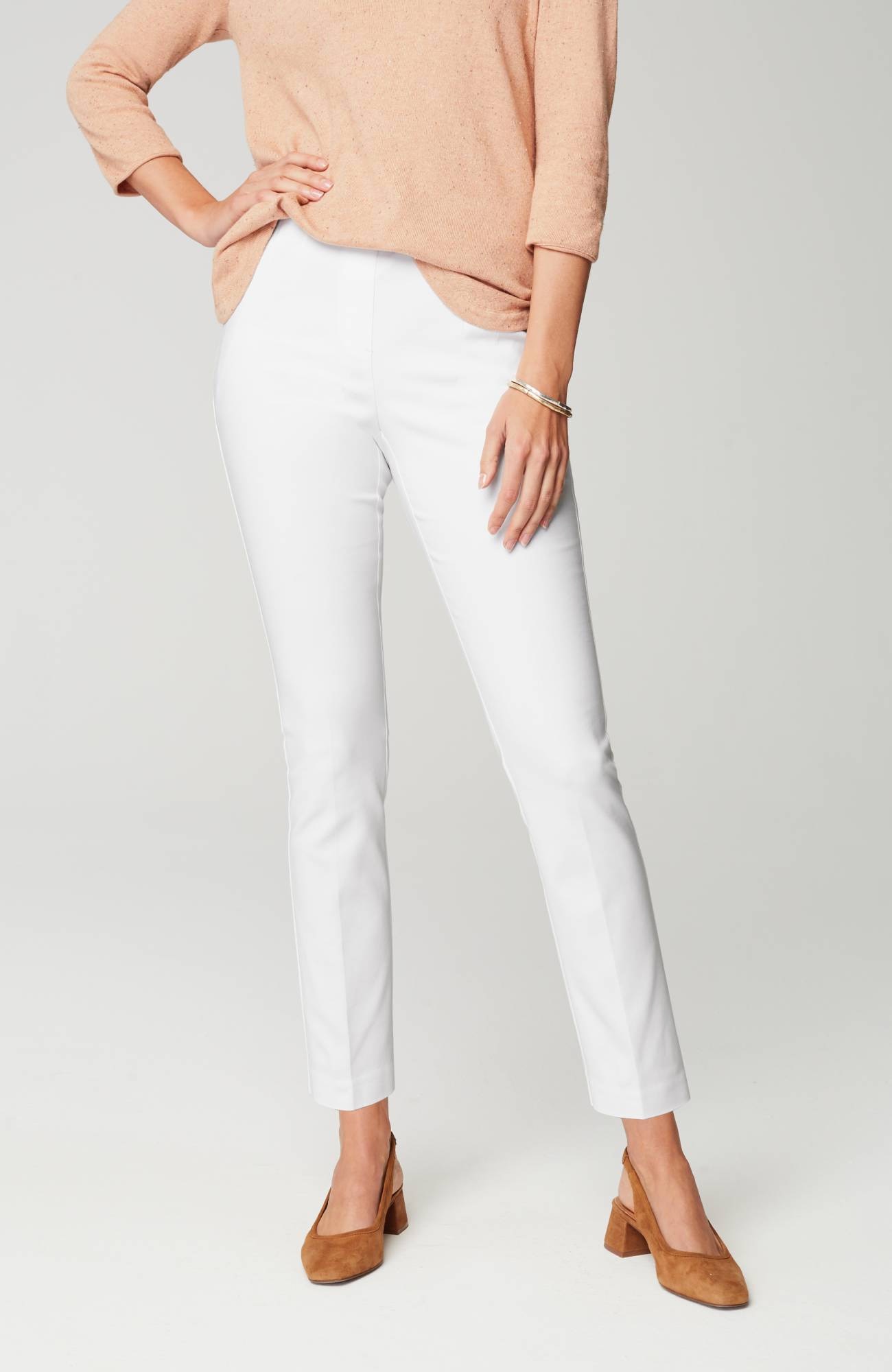 Versatile Cotton-Stretch Slim-Leg Pants