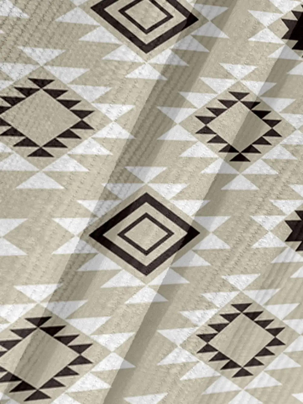 Men's Corduroy Geometric Retro Print Shirt Jacket