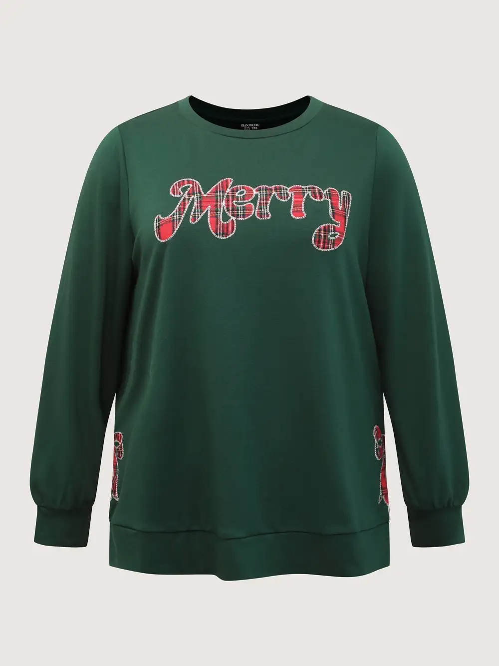 Merry Applique Embroidery Sweatshirt