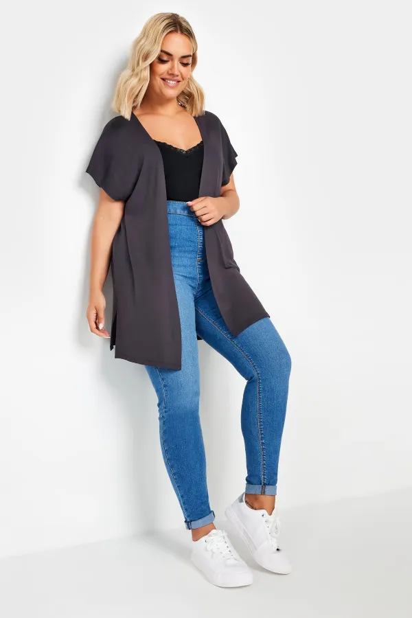 YOURS Curve Green Short Sleeve Cardigan