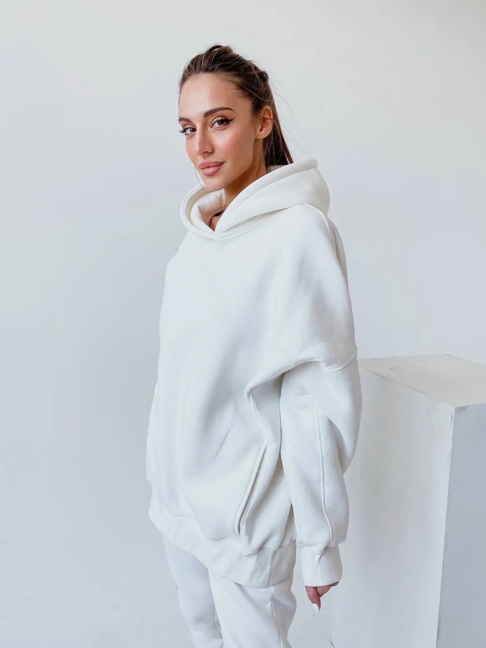 Casual Solid Color Long Sleeves Hooded Set