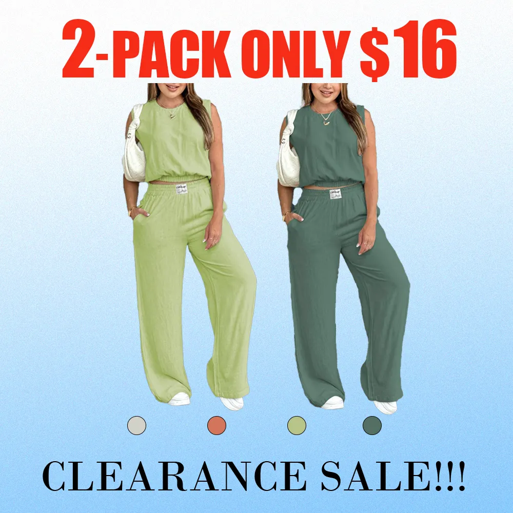 Stay Cool in Style – Casual Tank & Flowy Pants Set for Summer