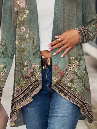 Clearance Sale⚡ - Loose Casual Printed Kimono Cardigan