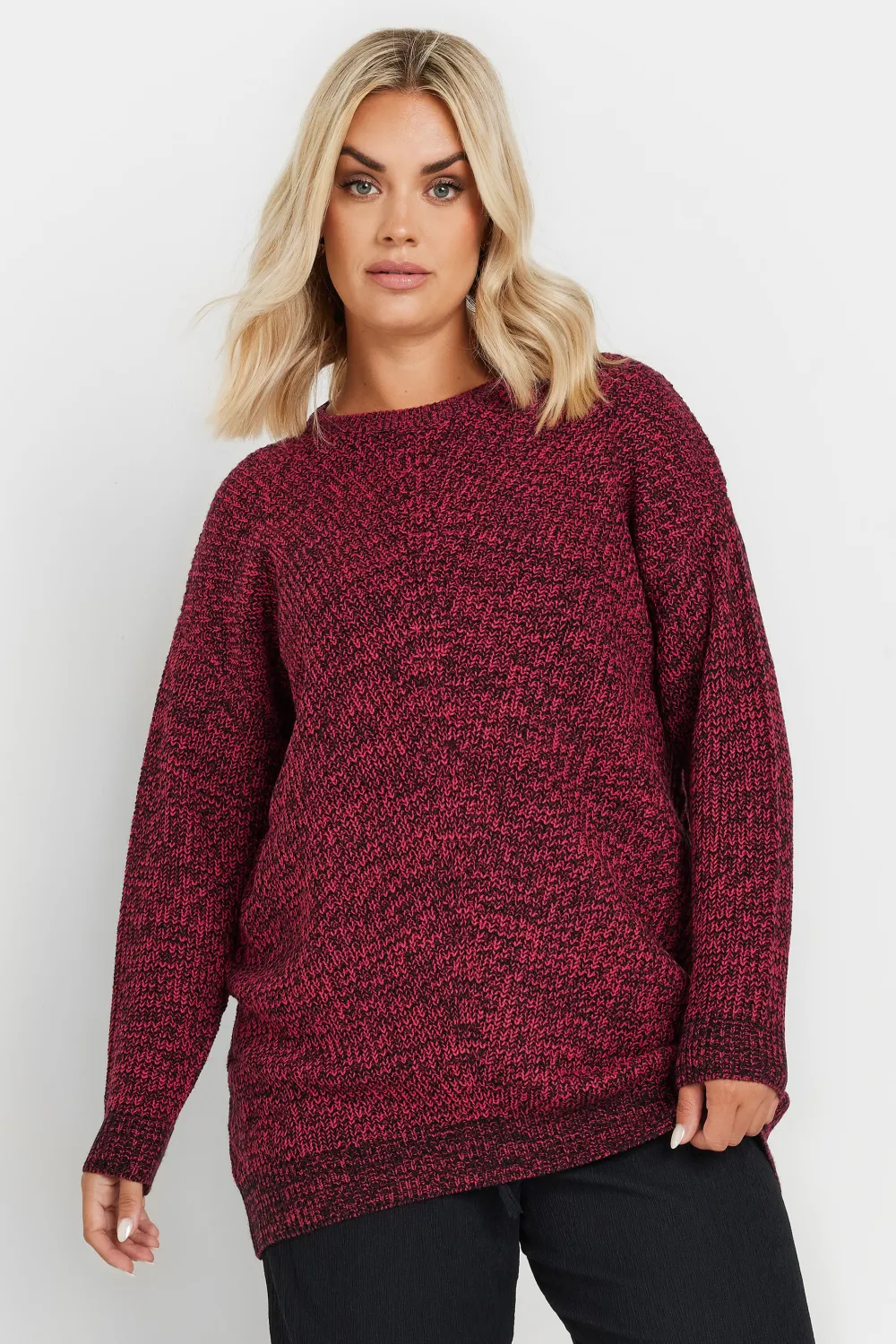 YOURS Curve Pink Essential Knitted Jumper