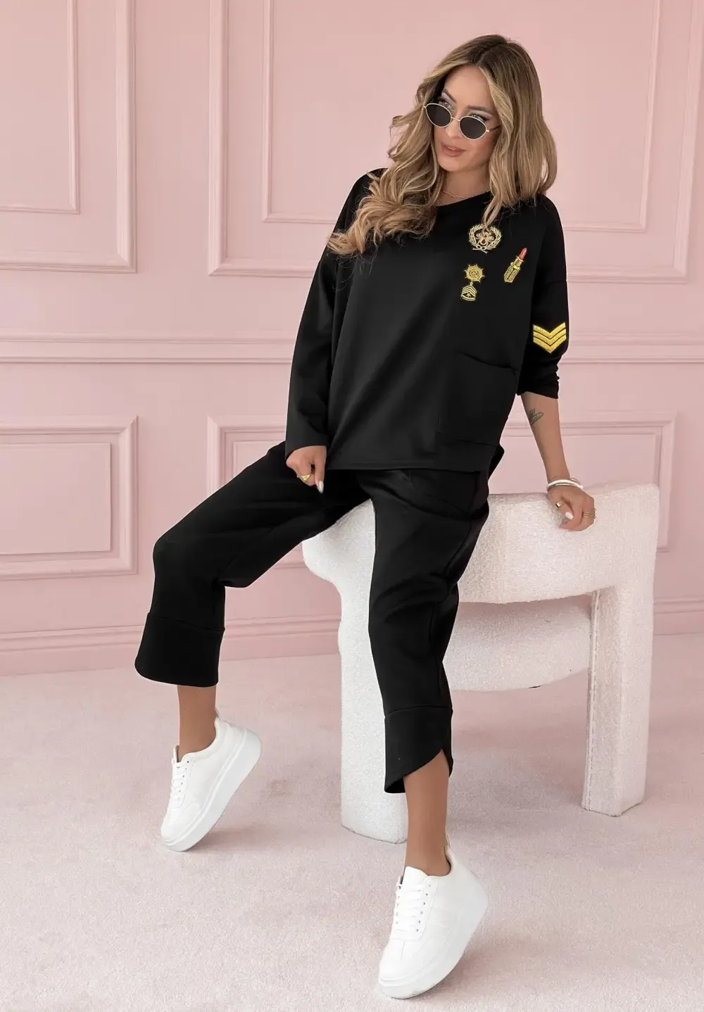 Tracksuit with patches From My Own Pink/Black