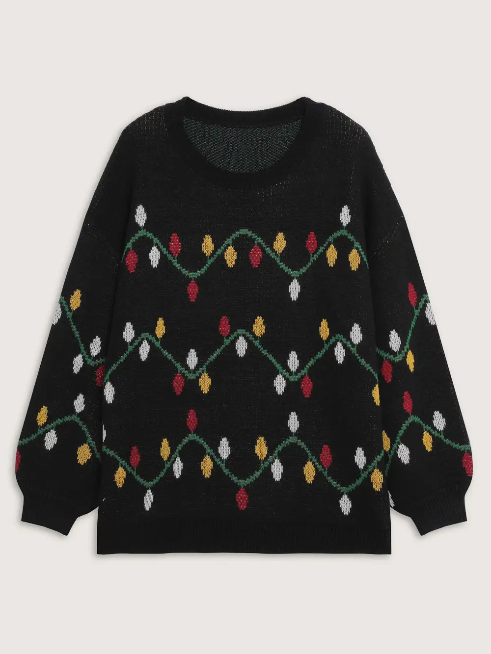 Holiday Lights Micro Lantern Sleeve Pullover