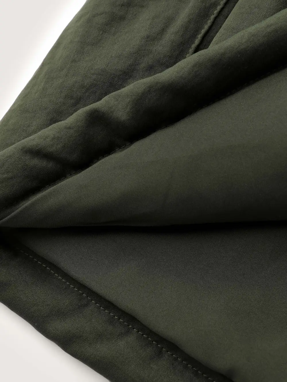 Mixed Fabric Waist Drawstring Quilted Jacket