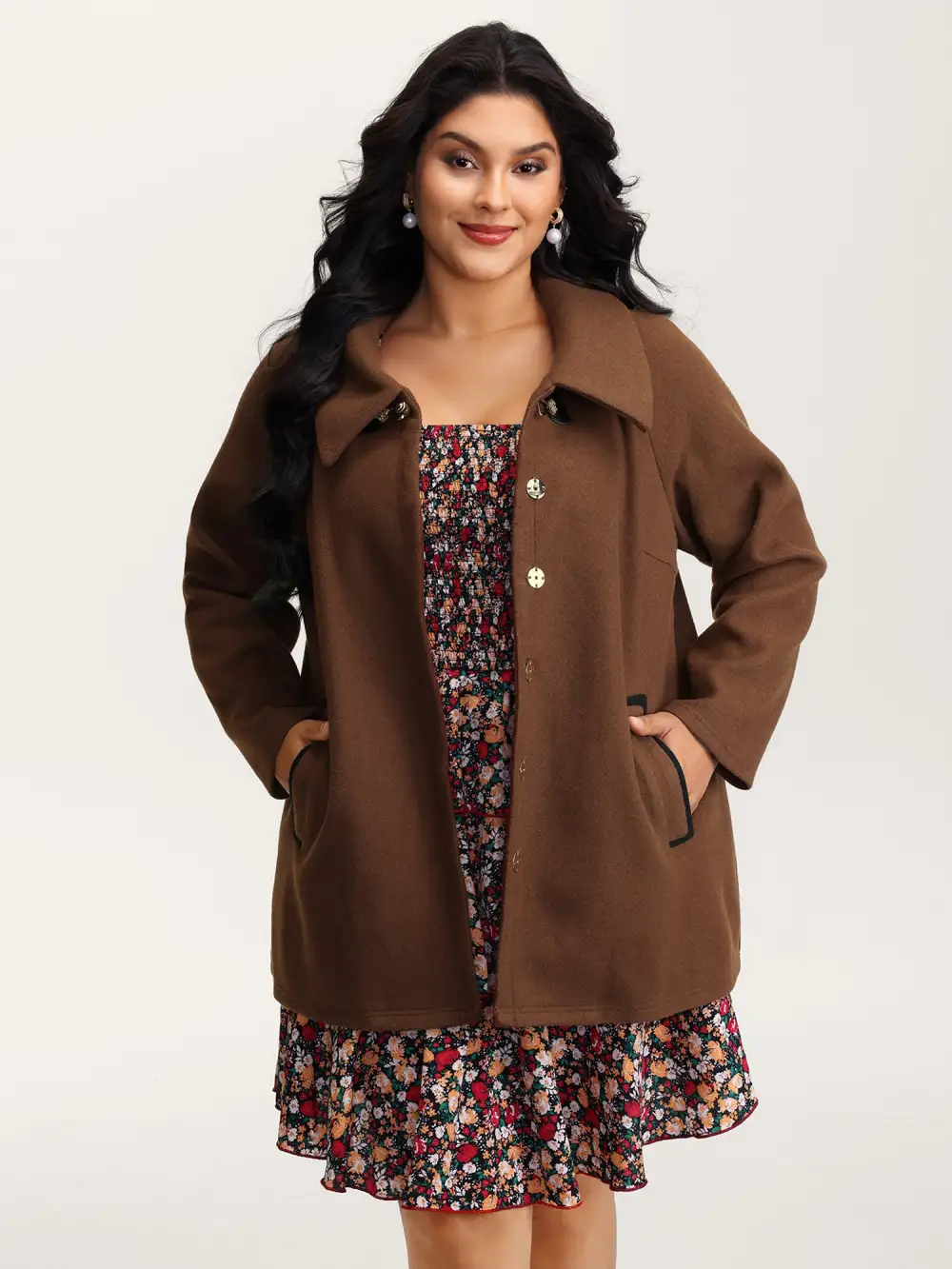 Metal Detail Pockets Jacket