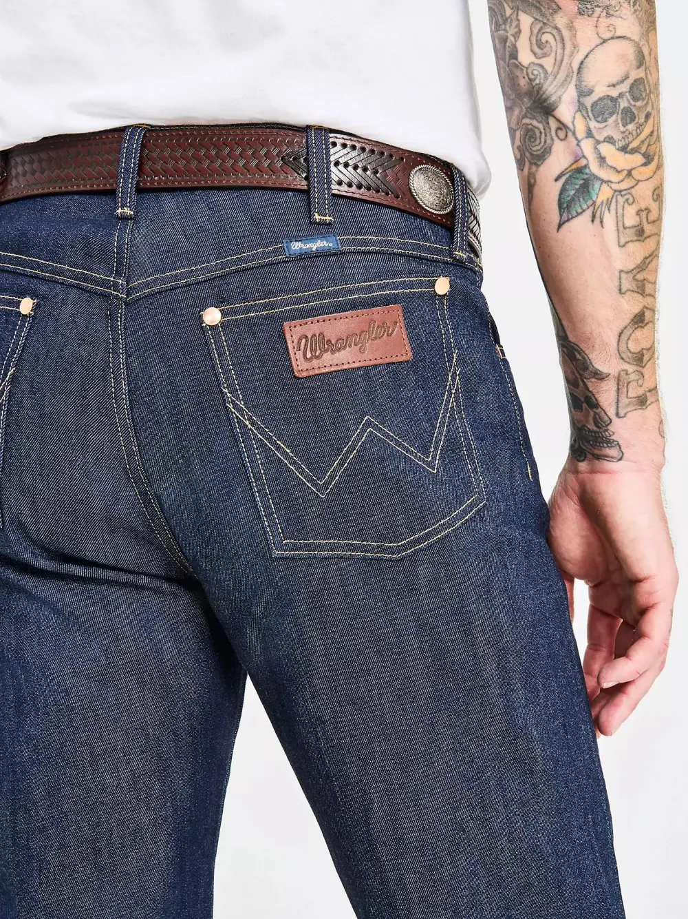 WRANGLER COWBOY CUT ORIGINAL FIT SELVEDGE STRETCH JEAN IN RAW INDIGO