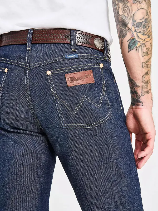 WRANGLER COWBOY CUT ORIGINAL FIT SELVEDGE STRETCH JEAN IN RAW INDIGO