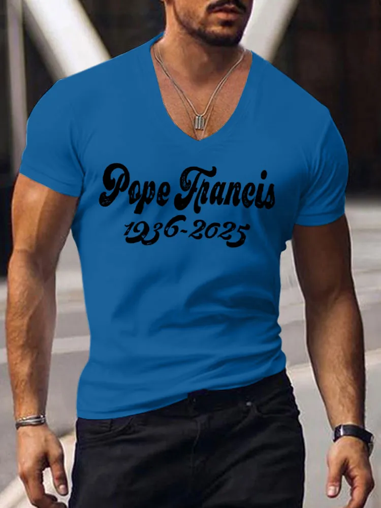 Men'S Pope Francis 1936-2025 V-Neck T-Shirt