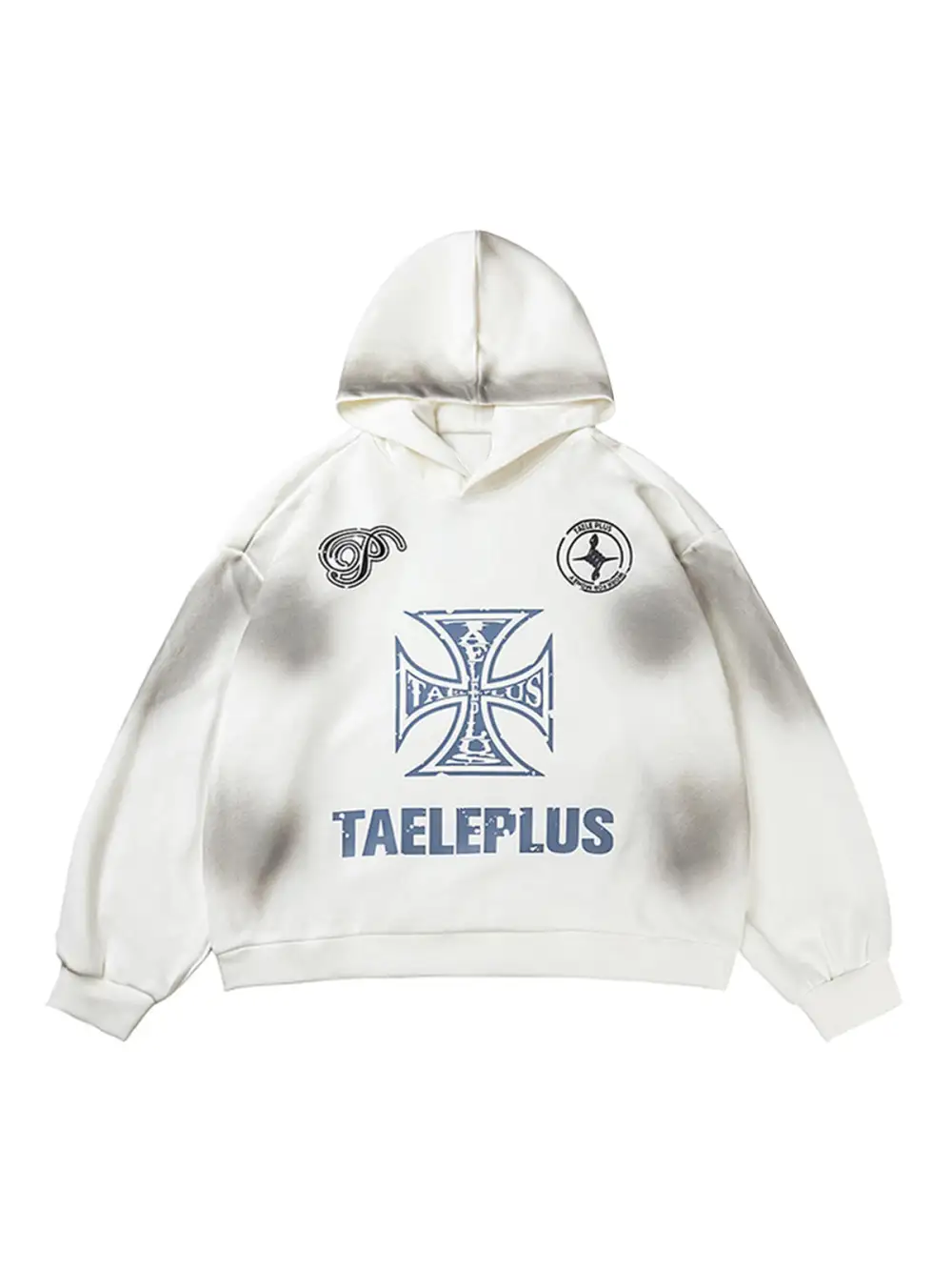 Cross Print Graphic Hoodies - 2192