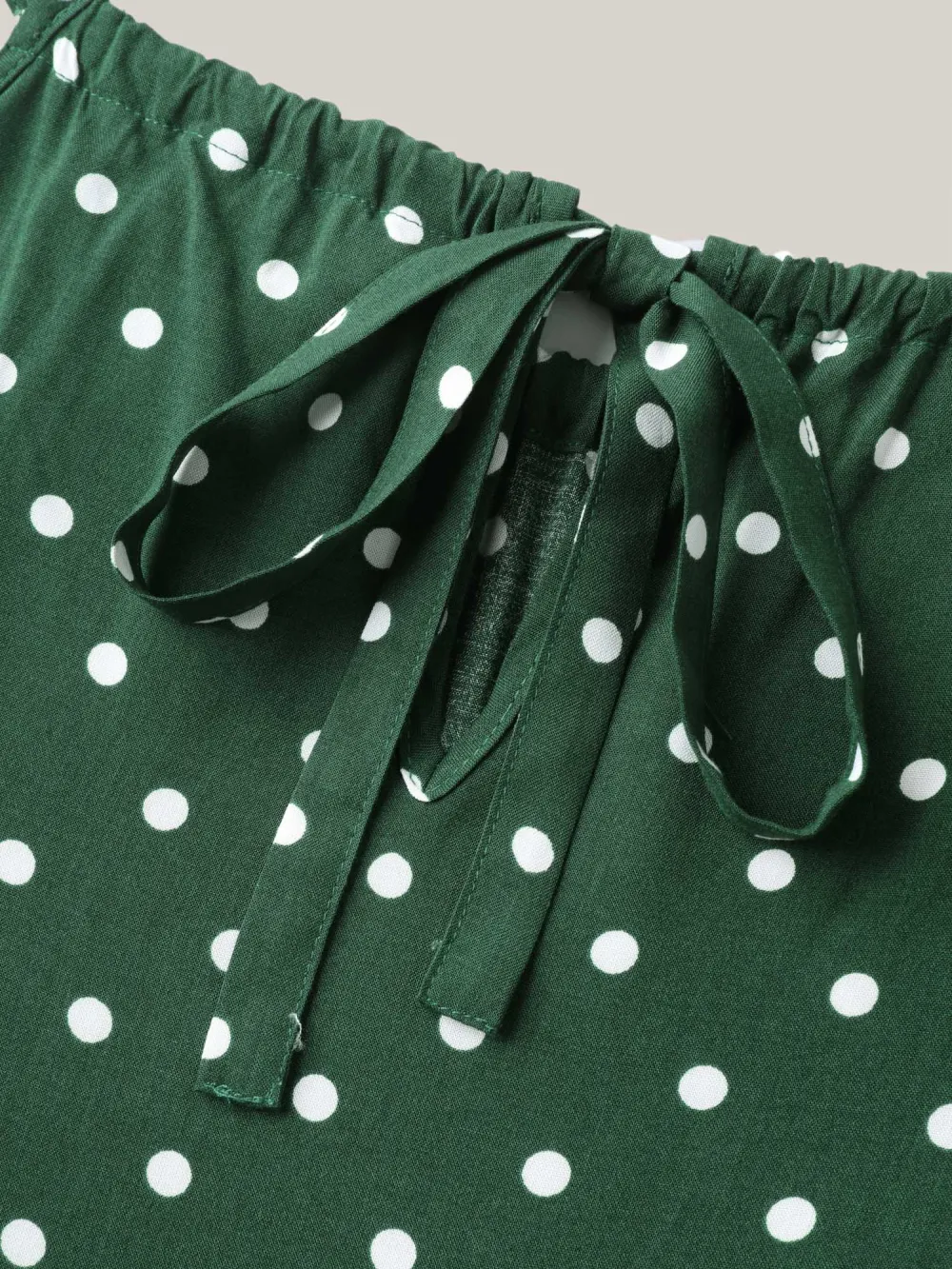 Polka Dots Halter Neck Belted Midi Dress