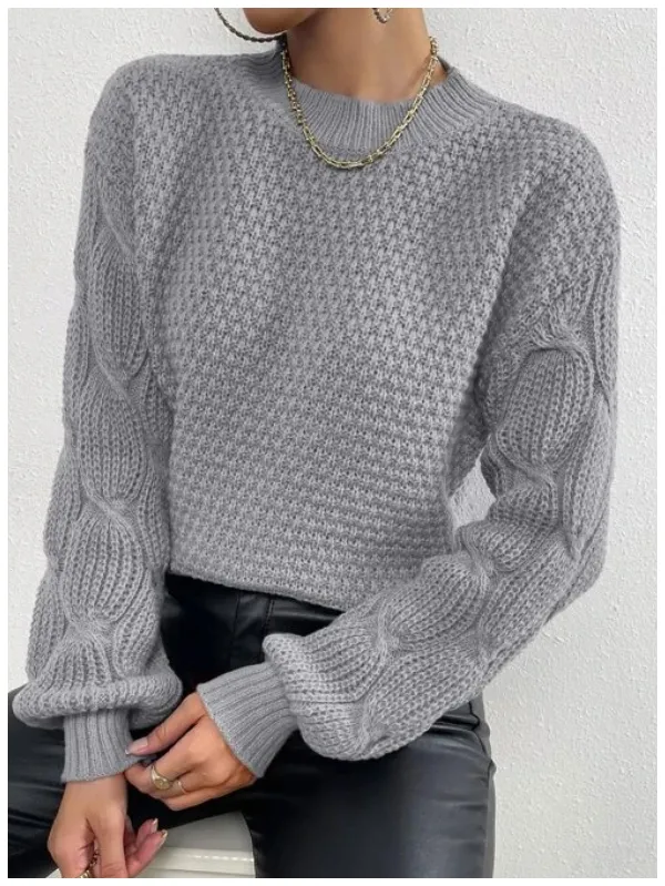 Round Neck Drop Shoulder Sweater