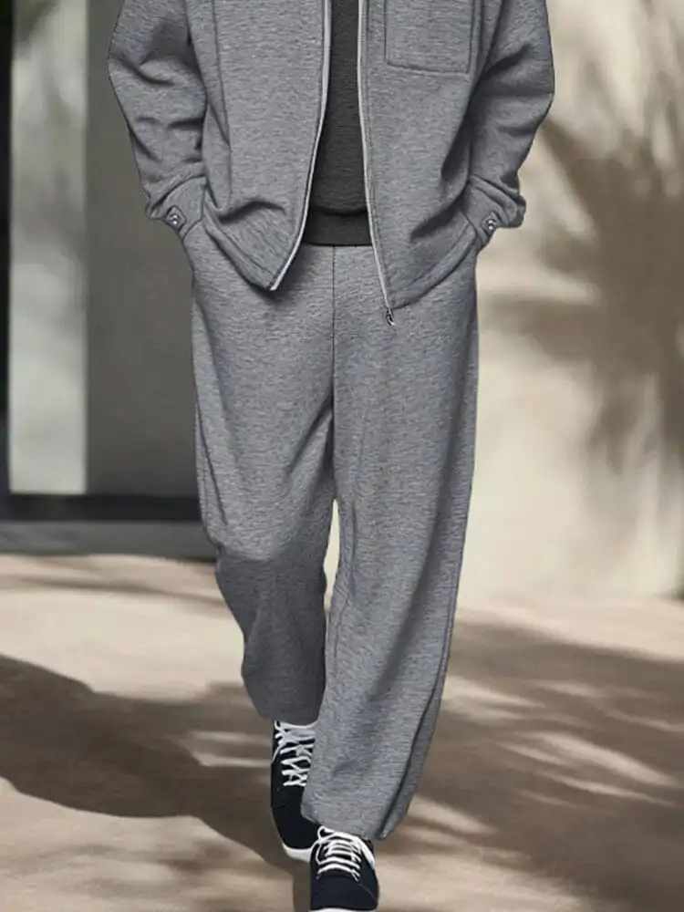 Athleisure Hooded Jacket Pants Set