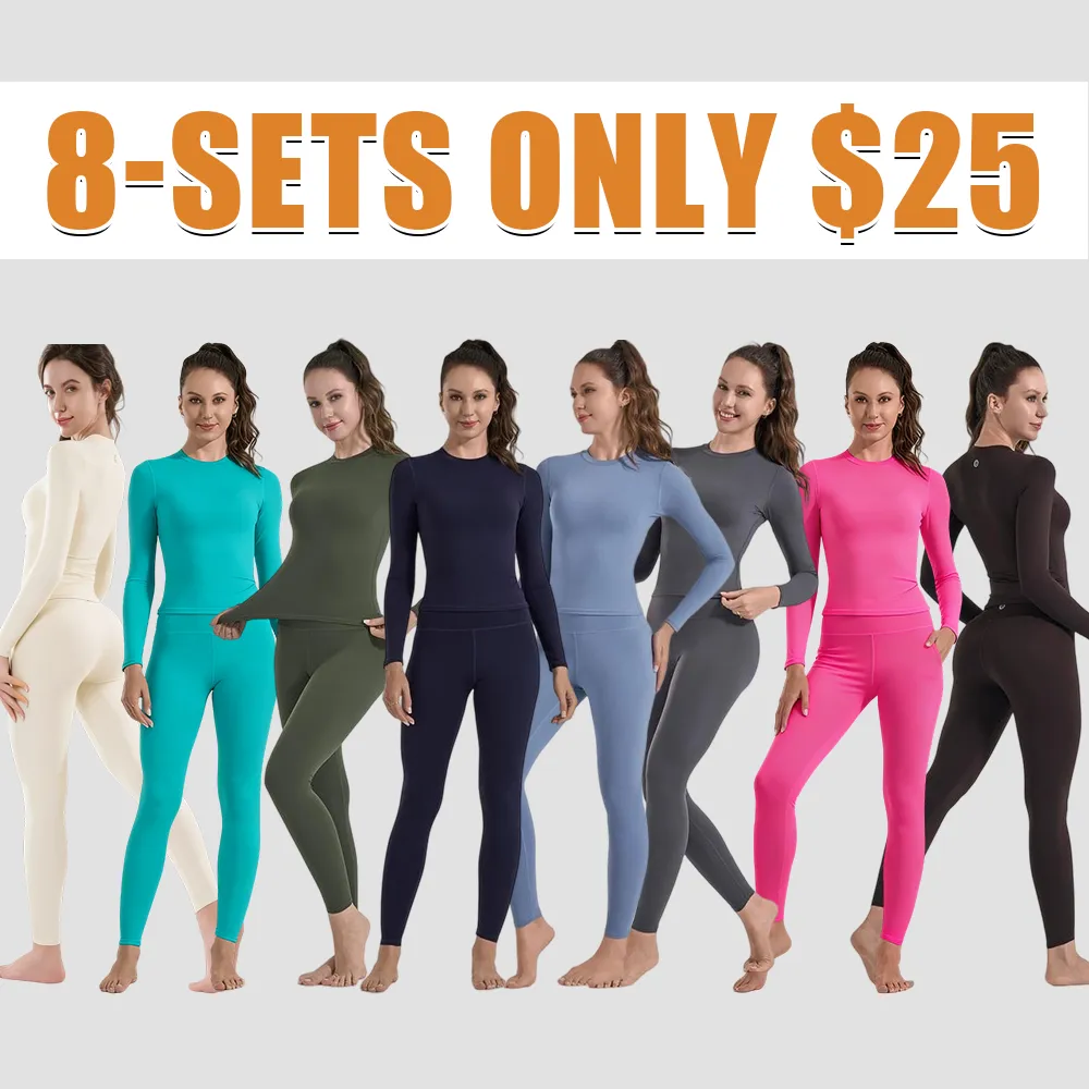 Women's Solid Long Sleeve Tee & High Waist Leggings Sportswear Set