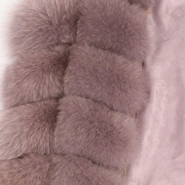 🔥Black Friday Sale🔥 100% Fox Fur Vest Women Real Natural Whole Fox Fur Coat 90CM Long Winter Fur Waistcoat Plus