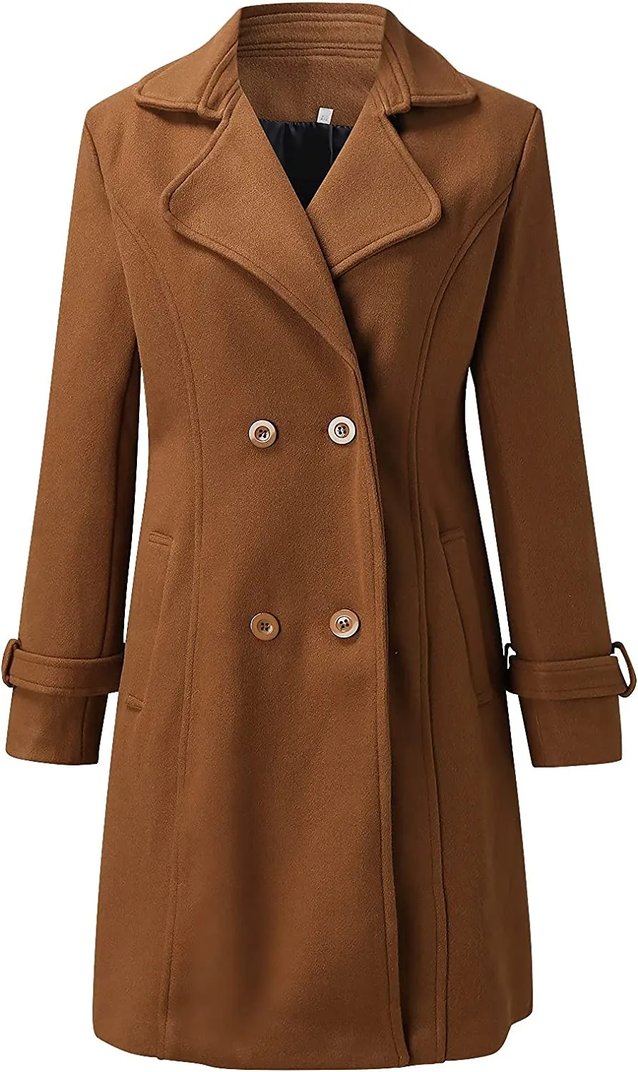 Xiloccer Womens Long Trench Coat Windbreaker Jacket Lightweight Long Outerwear Warm Jacket Women's Plus Size Trench Coat