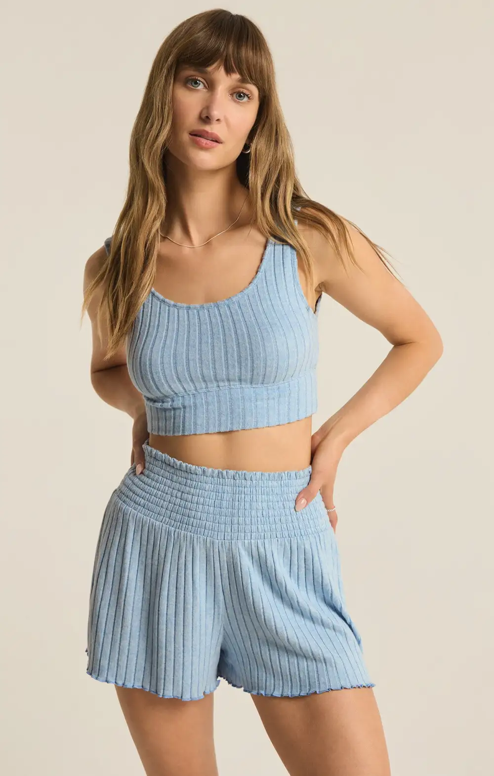 Zoe Silky Rib Tank Bra