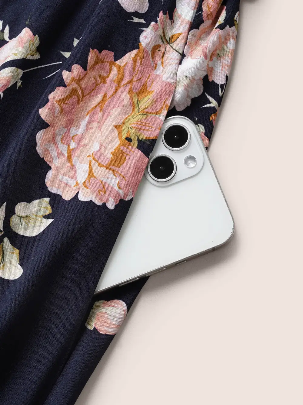 Floral Wrap Elastic Waist Belted Sleeveless Dress