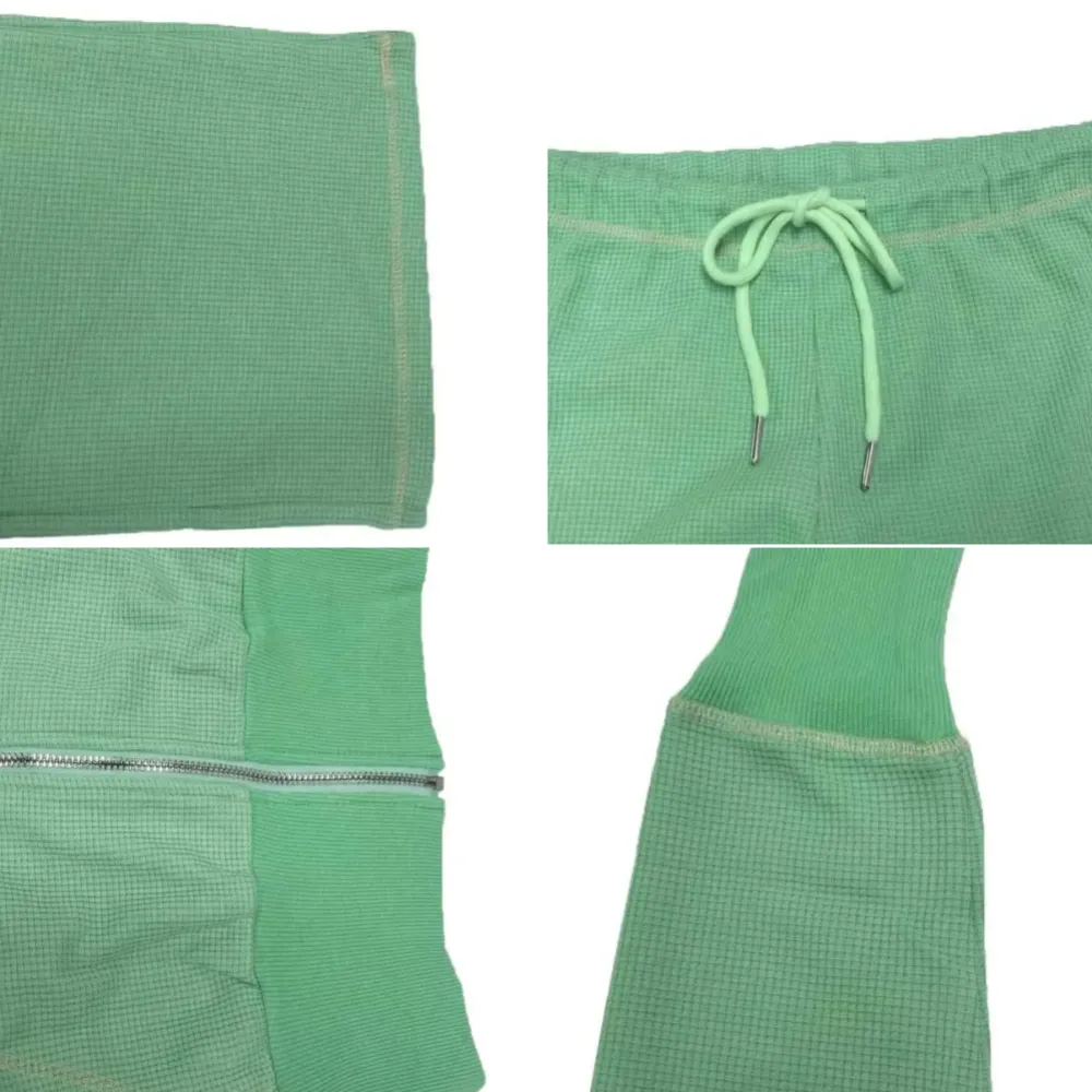 Women's Solid Waffle Knit Two-piece Set