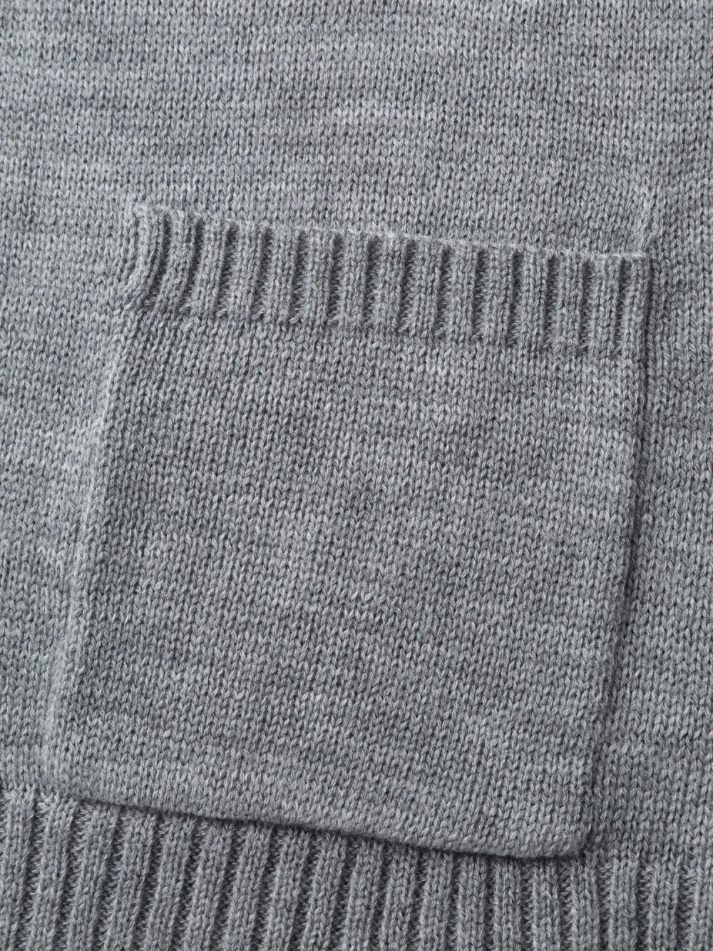 Fair Isle Patch Pockets Knit Cardigan